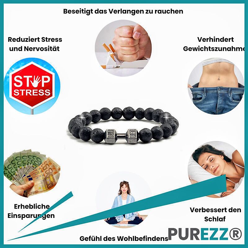 PUREZZ®: Hören Sie in nur 7 Tagen mit dem Rauchen auf - Leistungsstarkes und einfach zu verwendendes Magnetarmband